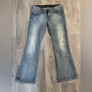 Berock for Express Flare & Wide Leg Jeans in Classic Blue